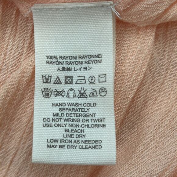 Free People Peach Sherbet Embroidered Sheer Drop Waist Midi Maxi Dress - Picture 4 of 4